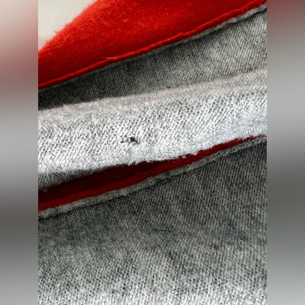 Maeve by Anthropologie Grey Red Side Stripe Mock Neck Fitted Sweater Size S - Picture 6 of 12